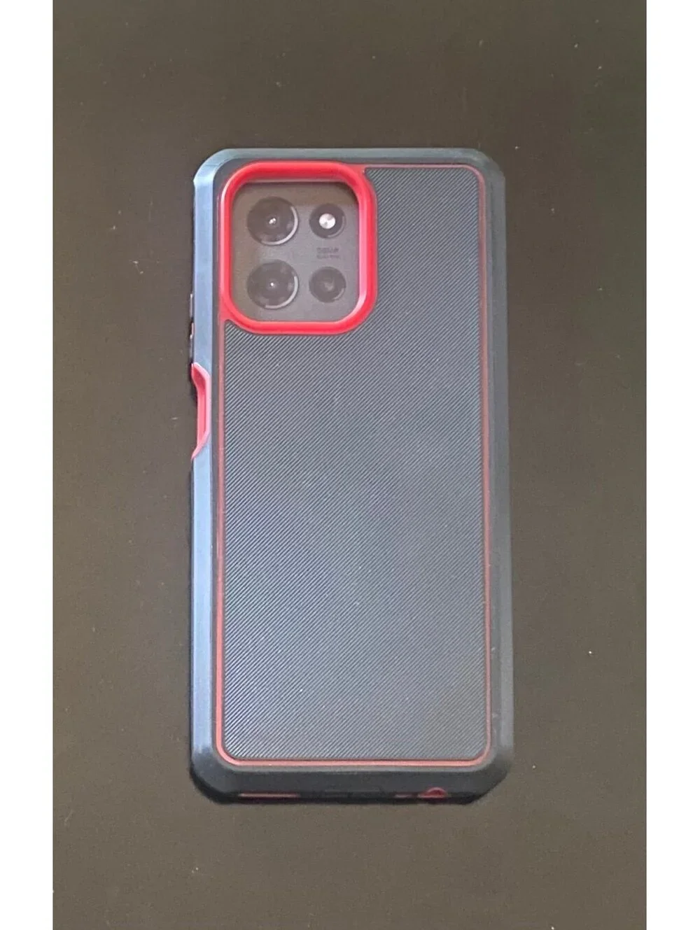 Onn Slim Rugged Case for Samsung moto g (2025) Red/Black